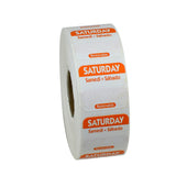 Label Removable Trilingual Orange Saturday 1x1