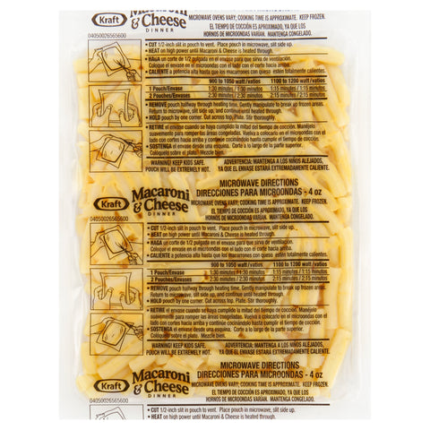 Kraft MACARONI AND CHEESE POUCH READY TO HEAT MICROWAVEABLE FROZEN