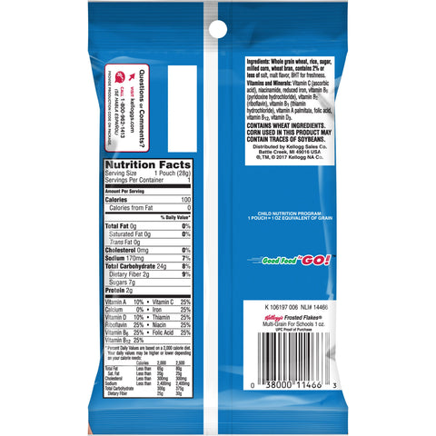 Kelloggs Frosted Flakes Multigrain Cereal, 1 Ounce -- 96 per case.