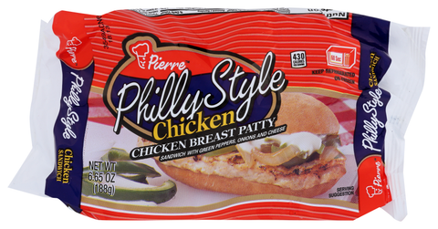 Pierre® SANDWICH PHILLY STYLE CHICKEN IW 6.65 OZ 10000001338