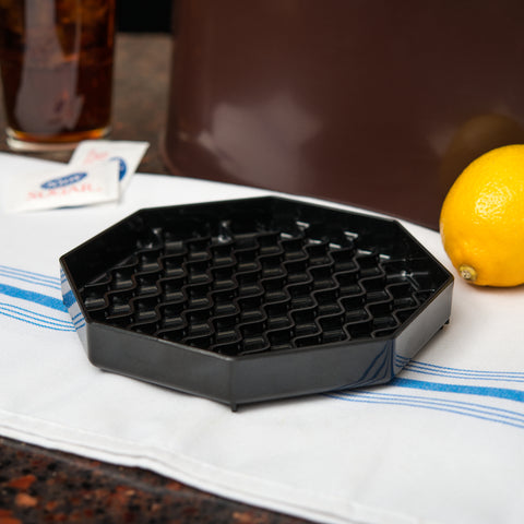 Carlisle TRAY DRIP PLASTIC BLACK OCTAGONAL 6