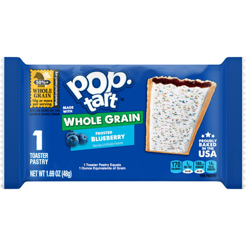 Kelloggs Pop-Tarts Whole Grain Blueberry Toaster Pastry, 1.76 Ounce -- 120 per case