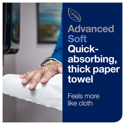 Essity Tork Advanced Soft Matic White 1-Ply Paper Hand Towel Roll, 900 Feet -- 6 per case
