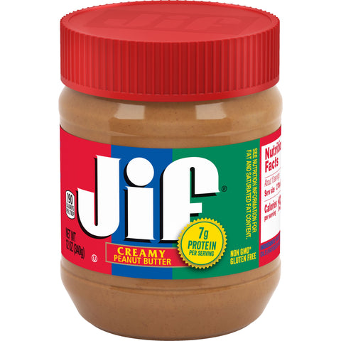 Jif Creamy Peanut Butter, 12 Ounce -- 12 per case.