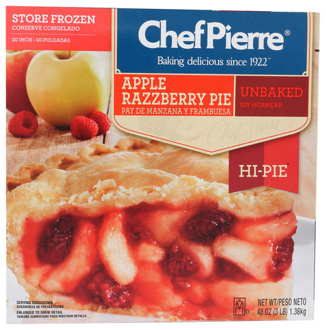 Sara Lee Chef Pierre Unbaked Apple Raspberry Hi Pie, 10 inch -- 6 per case.
