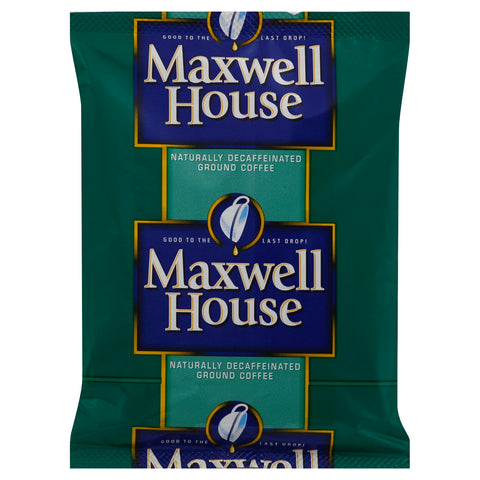 Maxwell House Decaffeinated Super High Yield Coffee - 1.25 oz. fractional pack, 128 packs per case