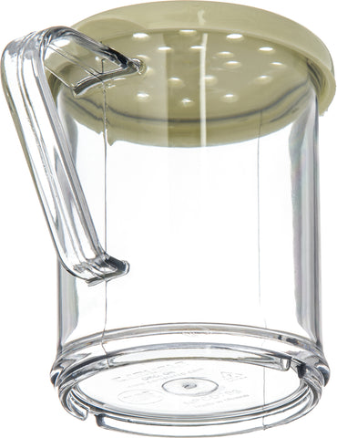 Carlisle SHAKER/DREDGE W/ CHEESE YELLOW LID 1 CUP YELLOW 8 OZ
