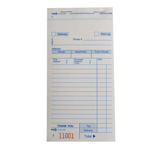 Delivery Form - No Carbon. 3Part, White, 14 Line, 50 Sets Per Book -- 2500 Per Case.