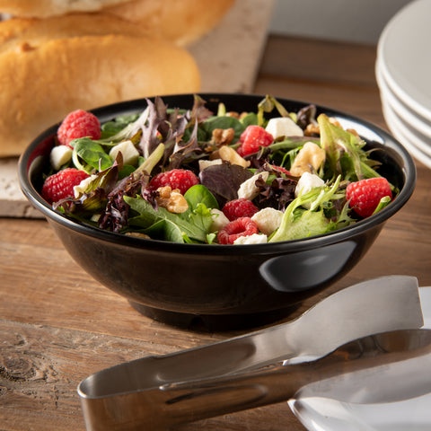 Carlisle BOWL SERVING FOOTED MELAMINE BLACK 24 OZ