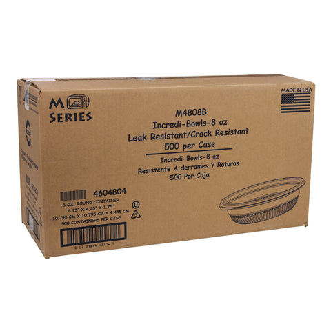 Anchor Packaging Incredi-Bowl Black Polypropylene Round Bowl, 8 Ounce -- 500 per case