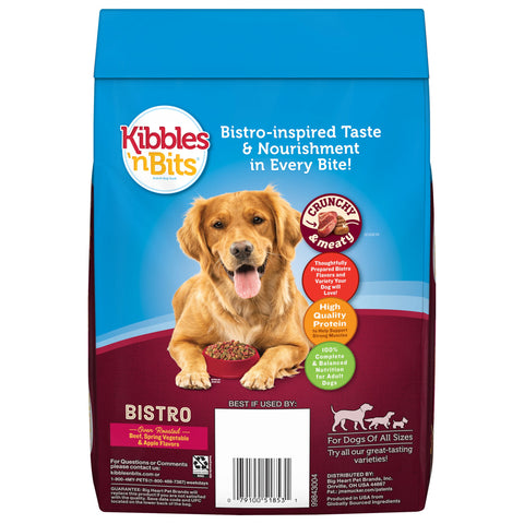 Kibbles N Bits Bistro Beef Dog Food, 3.5 Pound -- 4 per case.