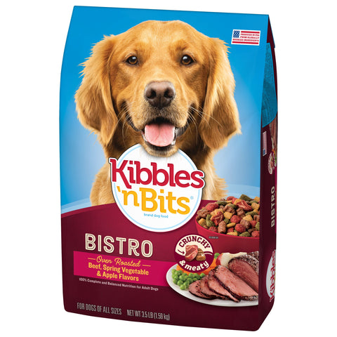 Kibbles N Bits Bistro Beef Dog Food, 3.5 Pound -- 4 per case.