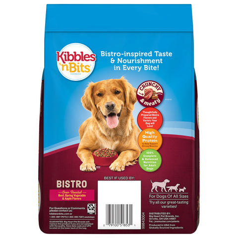 Kibbles N Bits Bistro Beef Dog Food, 3.5 Pound -- 4 per case.