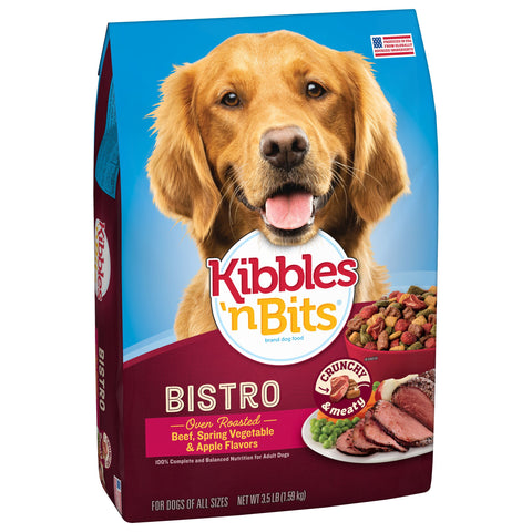Kibbles N Bits Bistro Beef Dog Food, 3.5 Pound -- 4 per case.