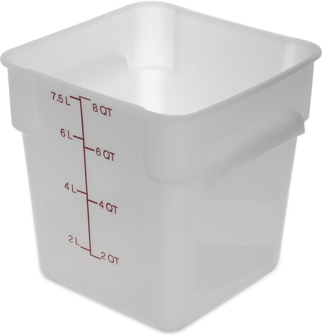 StorPlus™ CONTAINER SQUARE PLASTIC WHITE 8 QT