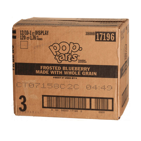 Kelloggs Pop-Tarts Whole Grain Blueberry Toaster Pastry, 1.76 Ounce -- 120 per case