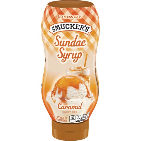 Smuckers Caramel Sundae Syrup, 20 Ounce -- 12 per case.