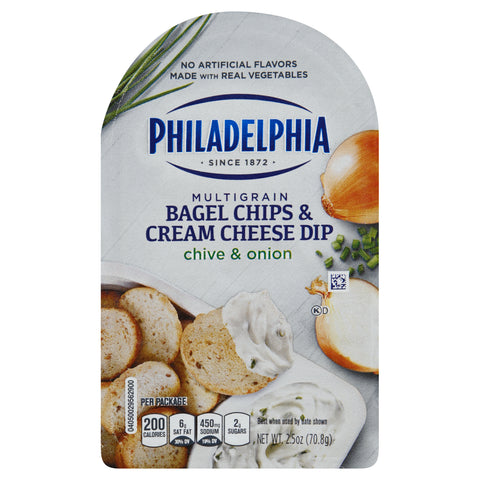 Bagel Chips Cream Cheese Dip Chive & Onion