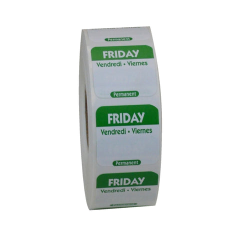 National Checking LABEL FRI TRILINGUAL 1X1 ROLL
