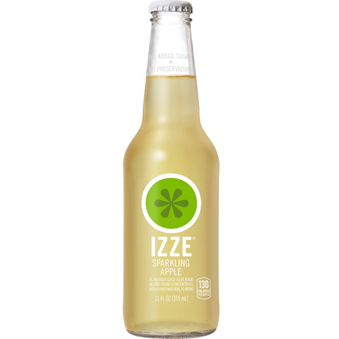 Izze JUICE APPLE SPARKLING GLASS BOTTLE