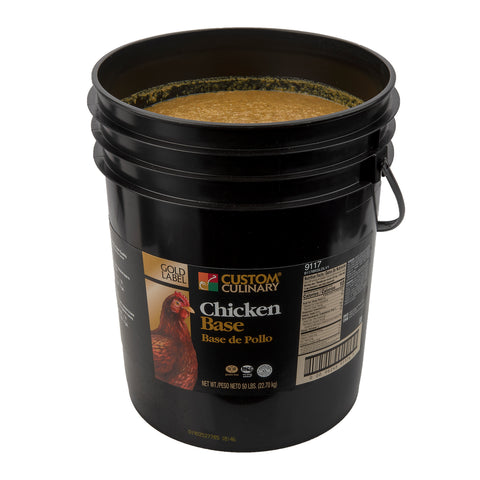 Custom Culinary® Chicken Base, No MSG Added 50 lb. Pail