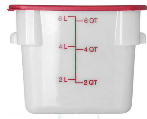 StorPlus™ CONTAINER FOOD STORAGE SQUARE POLYETHYLENE WHITE 6 QT