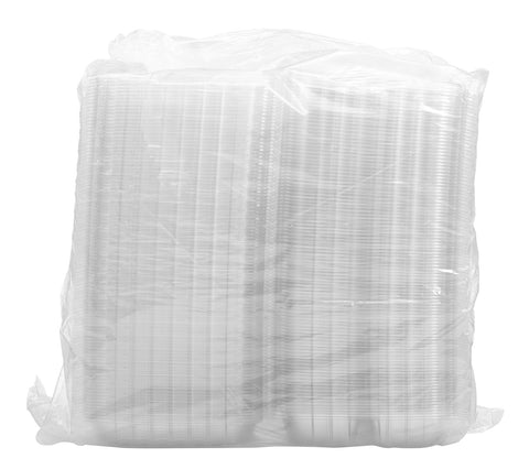 Container Ops Clear Hinged Lid Medium 3-compartment 8x25x8.25x3