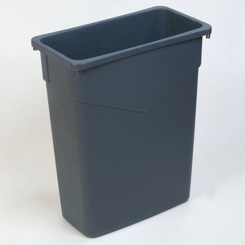Carlisle CONTAINER WASTE TRIMLINE™ RECTANGLE TRASH CAN GREY 15 GAL