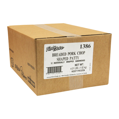 Advance Pierre Fast Choice Breaded Pork Chop Sandwich, 5.35 Ounce -- 12 per case.