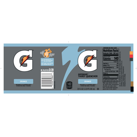 Gatorade DRINK ORANGE WIDEMOUTH PLASTIC BOTTLE