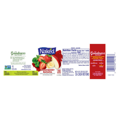 Naked Juice JUICE STRAWBERRY BANANA SMOOTHIE 100%