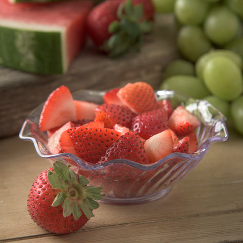 Dish Plastic Berry Clear Tulip 5 Oz