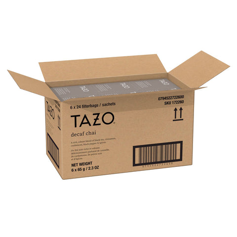 Tazo TEA, DECAF CHAI HOT IN FILTERBAGS W/DISPENSER