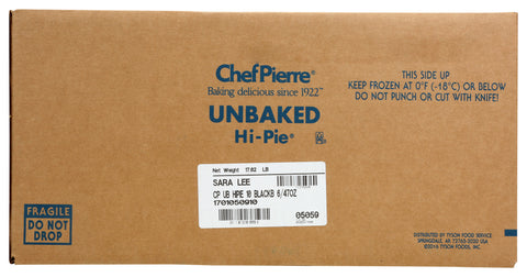 Chef Pierre PIE FRUIT BLACKBERRY HI UNBAKED 10