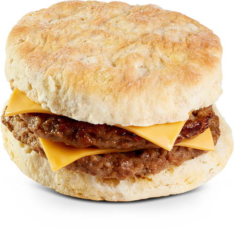 Advance Pierre Pierre Double Sausage Biscuit with Cheese, 7.1 Ounce -- 12 per case.