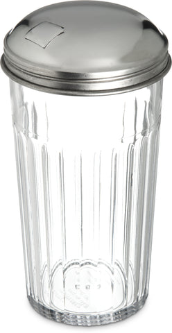 Carlisle POURER SUGAR SAN BASE W/ SS TOP CLEAR 12 OZ