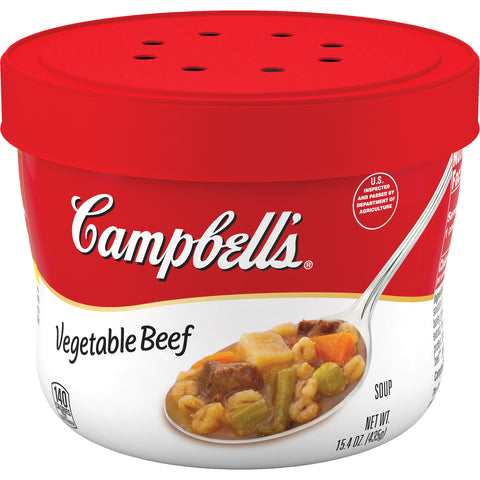 Campbell's® SOUP VEGETABLE RED & WHITE BEEF BOWL MICROWAVEABLE