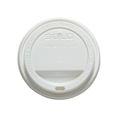 Solo® LID DOME WHITE PLASTIC F/20 OZ PAPER HOT CUP