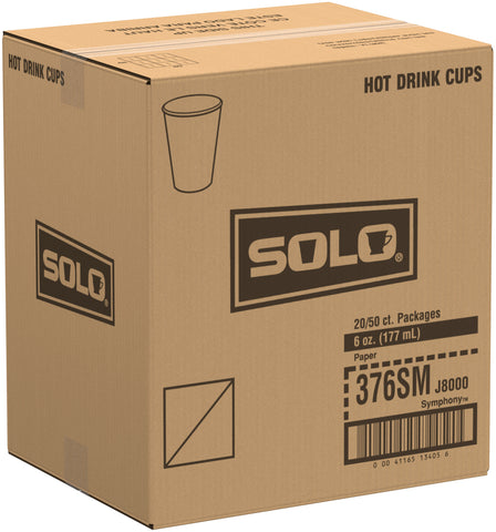 Solo Symphony® CUP PAPER HOT SINGLE SIDED POLY 6 OZ