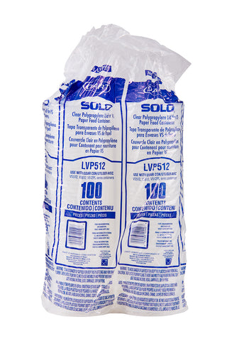 Lid Container Vented Plastic Clear 12 Oz