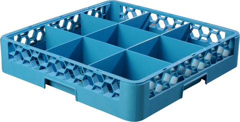 Carlisle RACK GLASS 9 COMPARTMENT BLUE