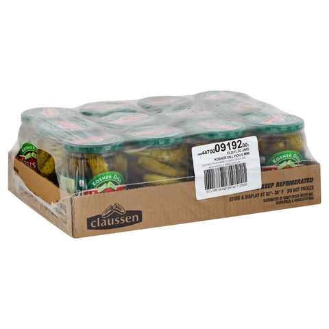 Claussen Kosher Dill Mini Pickles, 20 Ounce -- 12 per case