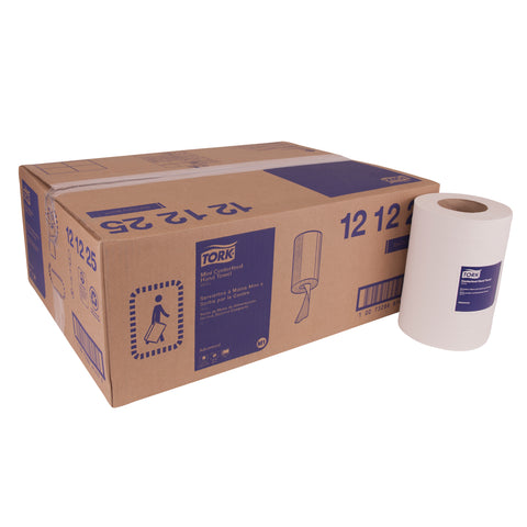 Tork 2 Ply White Advanced Soft Mini Centerfeed Hand Towel, 8.3 x 11.8 inch - 266 per roll -- 6 rolls per case