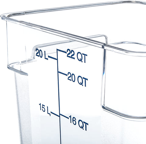 StorPlus™ CONTAINER FOOD STORAGE SQUARE PLASTIC CLEAR 22 QT