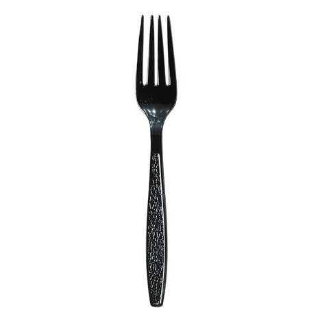 Solo Guildware Cutlery Black Bulk Heavy Weight Polystyrene Fork, 15.7 x 10.3 x 8.4 inch -- 1000 per case.