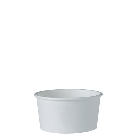 Solo® White CONTAINER PAPER FOOD SQUAT DOUBLE SIDED POLY 6 OZ