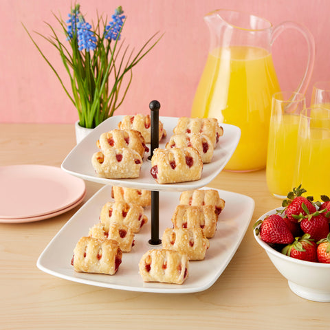 General Mills Pillsbury Strawberry-Sugared Puff Pastry Dough - Strudel Bites, 0.8 Ounce -- 320 per case.
