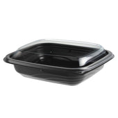 MicroRaves® CONTAINER PLASTIC RECTANGLE BLACK COMBO W/ CLEAR 12 OZ