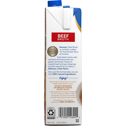 Swanson Beef Broth, 32 Ounce -- 12 per case.