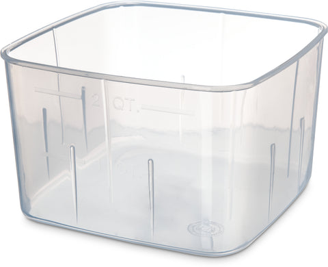 StorPlus™ CONTAINER PLASTIC SEE THRU SQUARE TRANSLUCENT 2 QT